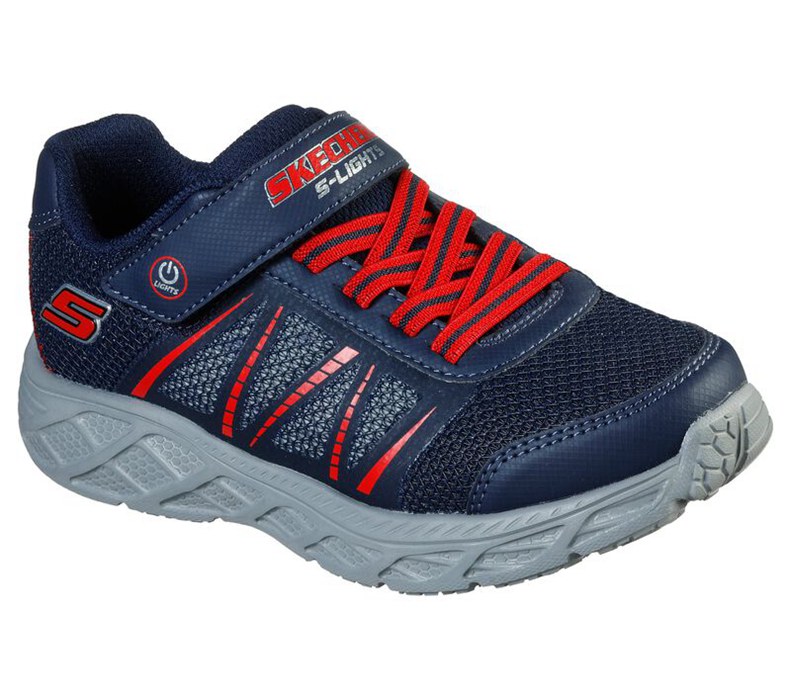 Skechers S Lights: Dynamic-Flash - Boys Sneakers Navy/Red [AU-LL8006]